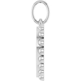 Sterling Silver Engravable Heart Charm/Pendant