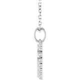 Sterling Silver Engravable Heart 16-18" Necklace