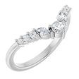 14K White Gold 1/4 CTW Lab-Grown Diamond Contour Band