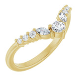 14K Yellow Gold 1/4 CTW Lab-Grown Diamond Contour Band