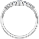 14K White Gold 1/4 CTW Lab-Grown Diamond Contour Band