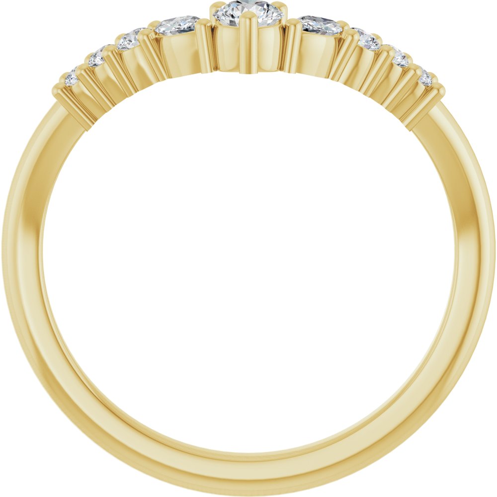 14K Yellow Gold 1/4 CTW Lab-Grown Diamond Contour Band