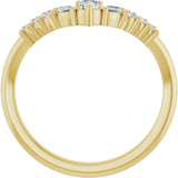 14K Yellow Gold 1/4 CTW Lab-Grown Diamond Contour Band