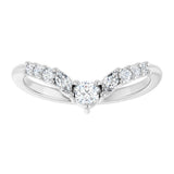14K White Gold 1/4 CTW Lab-Grown Diamond Contour Band