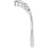 14K White Gold 1/4 CTW Lab-Grown Diamond Contour Band