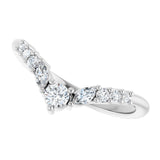 14K White Gold 1/4 CTW Lab-Grown Diamond Contour Band