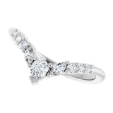 14K White Gold 1/3 CTW Lab-Grown Diamond Contour Band