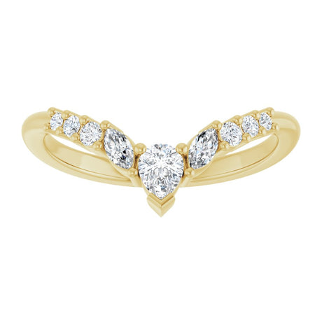 14K Yellow Gold 1/3 CTW Natural Diamond Contour Band