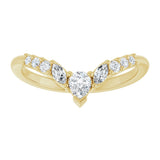 14K Yellow Gold 1/3 CTW Lab-Grown Diamond Contour Band