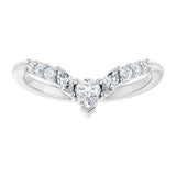 14K White Gold 1/3 CTW Lab-Grown Diamond Contour Band