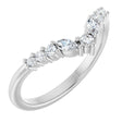 14K White Gold 1/5 CTW Lab-Grown Diamond Contour Band
