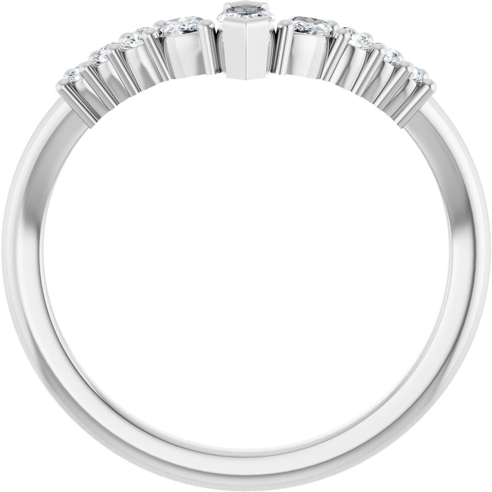 Platinum 1/3 CTW Lab-Grown Diamond Contour Band