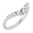 14K White Gold 1/4 CTW Lab-Grown Diamond Contour Band