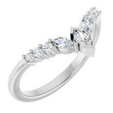14K White Gold 1/4 CTW Lab-Grown Diamond Contour Band