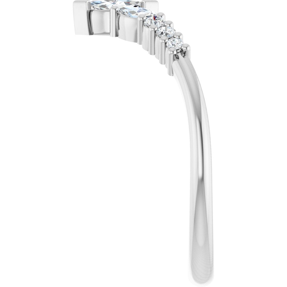 Platinum 1/3 CTW Lab-Grown Diamond Contour Band