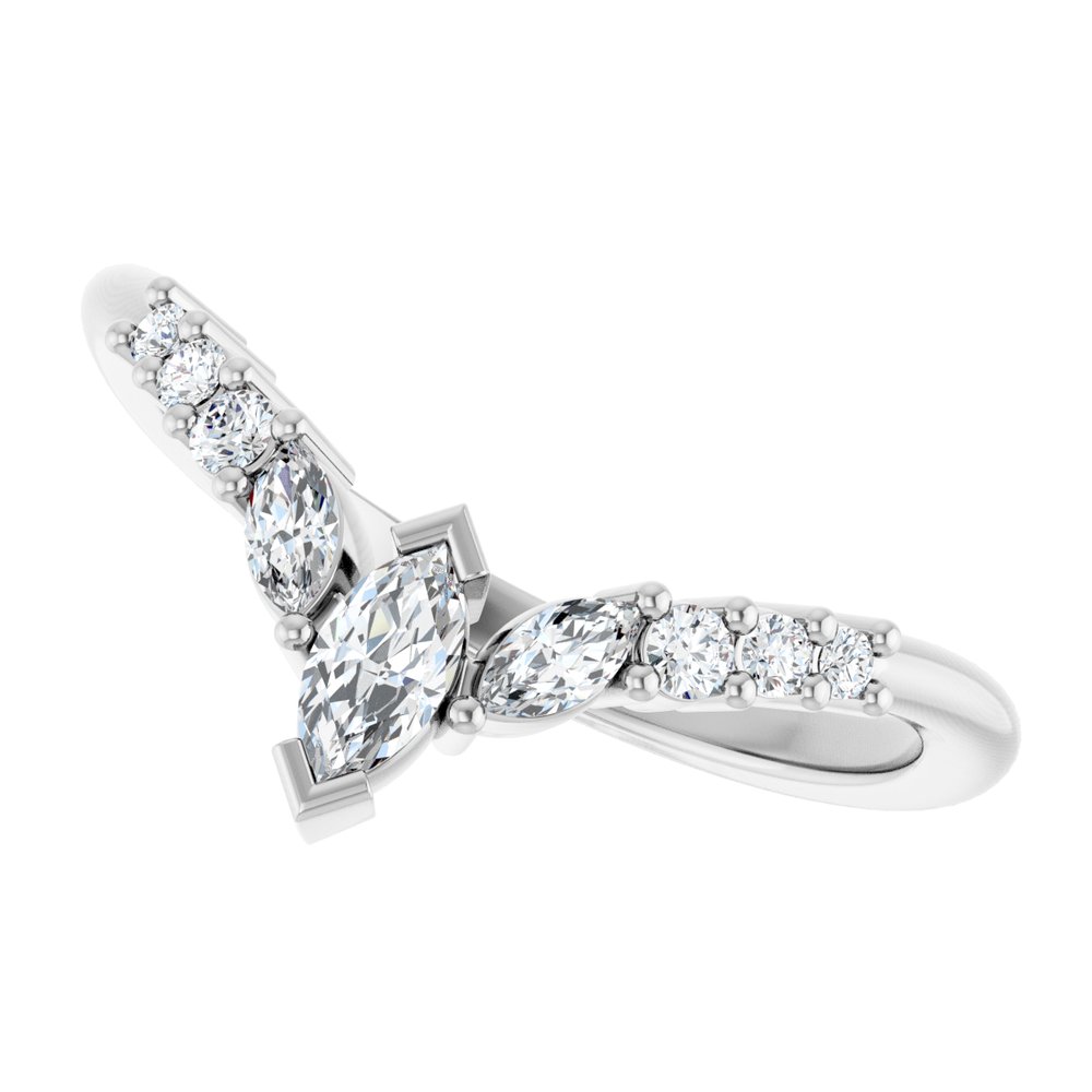 Platinum 1/3 CTW Lab-Grown Diamond Contour Band