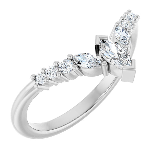 Platinum 1/3 CTW Lab-Grown Diamond Contour Band