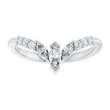 Platinum 1/3 CTW Lab-Grown Diamond Contour Band