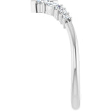 14K White Gold 1/4 CTW Lab-Grown Diamond Contour Band