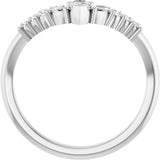 14K White Gold 1/3 CTW Lab-Grown Diamond Contour Band
