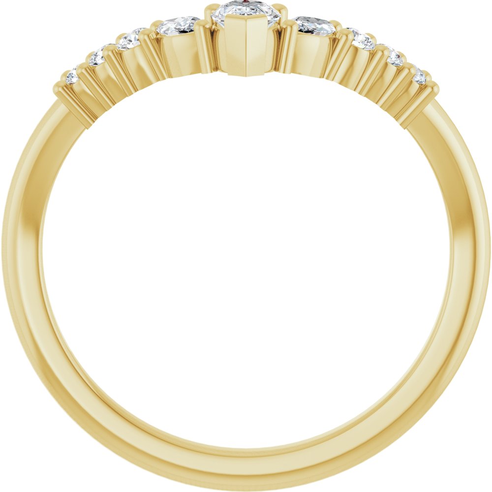 14K Yellow Gold 1/3 CTW Lab-Grown Diamond Contour Band