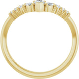 14K Yellow Gold 1/3 CTW Lab-Grown Diamond Contour Band