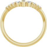 14K Yellow Gold 1/4 CTW Lab-Grown Diamond Contour Band