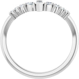 14K White Gold 1/4 CTW Lab-Grown Diamond Contour Band