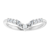 14K White Gold 1/5 CTW Lab-Grown Diamond Contour Band