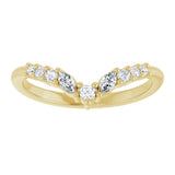 14K Yellow Gold 1/5 CTW Lab-Grown Diamond Contour Band