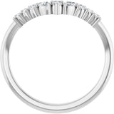 14K White Gold 1/5 CTW Lab-Grown Diamond Contour Band