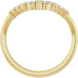 14K Yellow Gold 1/5 CTW Lab-Grown Diamond Contour Band