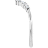 14K White Gold 1/5 CTW Lab-Grown Diamond Contour Band