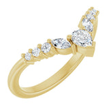 14K Yellow Gold 1/3 CTW Lab-Grown Diamond Contour Band