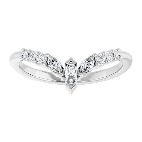 14K White Gold 1/4 CTW Lab-Grown Diamond Contour Band