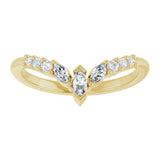14K Yellow Gold 1/4 CTW Lab-Grown Diamond Contour Band