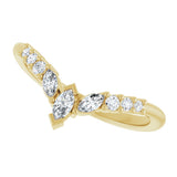 14K Yellow Gold 1/4 CTW Lab-Grown Diamond Contour Band