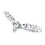 14K White Gold 1/4 CTW Lab-Grown Diamond Contour Band