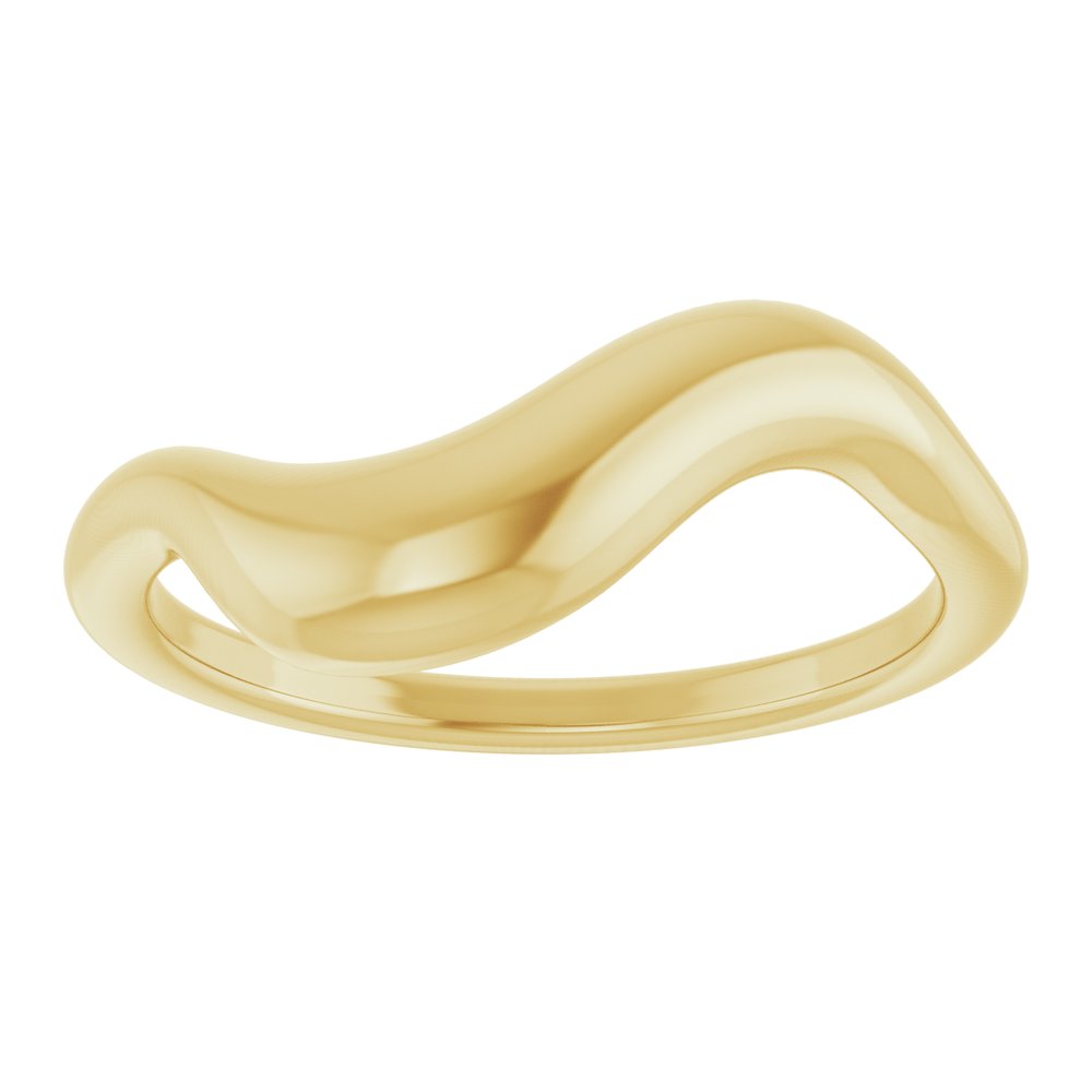 14K Yellow Gold Puffed Freeform Ring