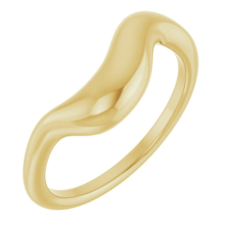 14K Yellow Gold Puffed Freeform Ring