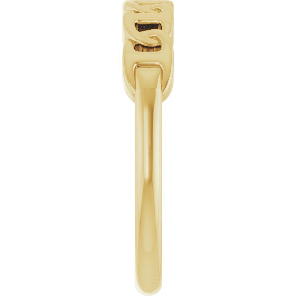 14K Yellow Gold Anchor Chain Link Ring
