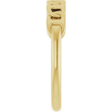 14K Yellow Gold Anchor Chain Link Ring