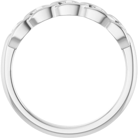 Sterling Silver Anchor Chain Link Ring