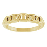 14K Yellow Gold Anchor Chain Link Ring
