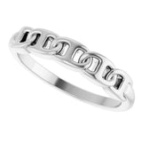Sterling Silver Anchor Chain Link Ring