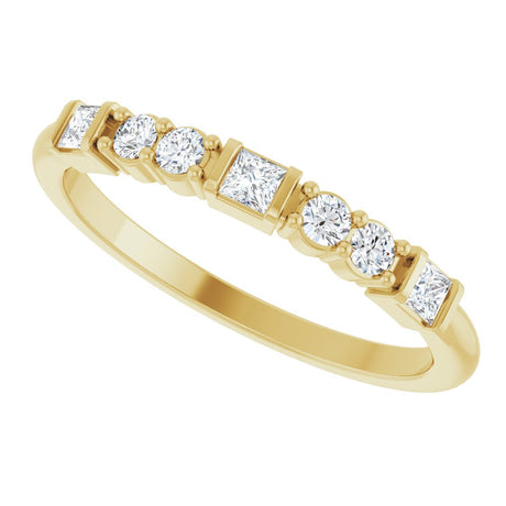 14K Yellow Gold 1/4 CTW Natural Diamond Stackable Ring