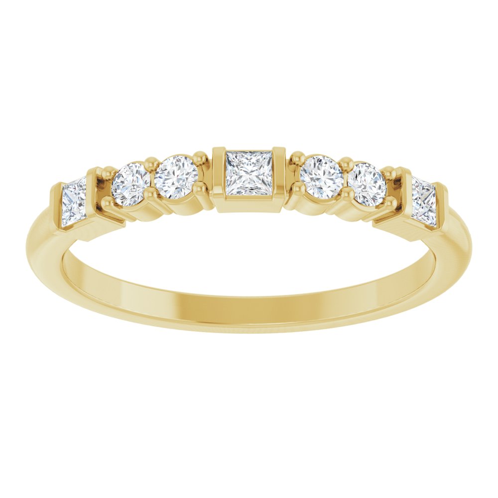 14K Yellow Gold 1/4 CTW Natural Diamond Stackable Ring
