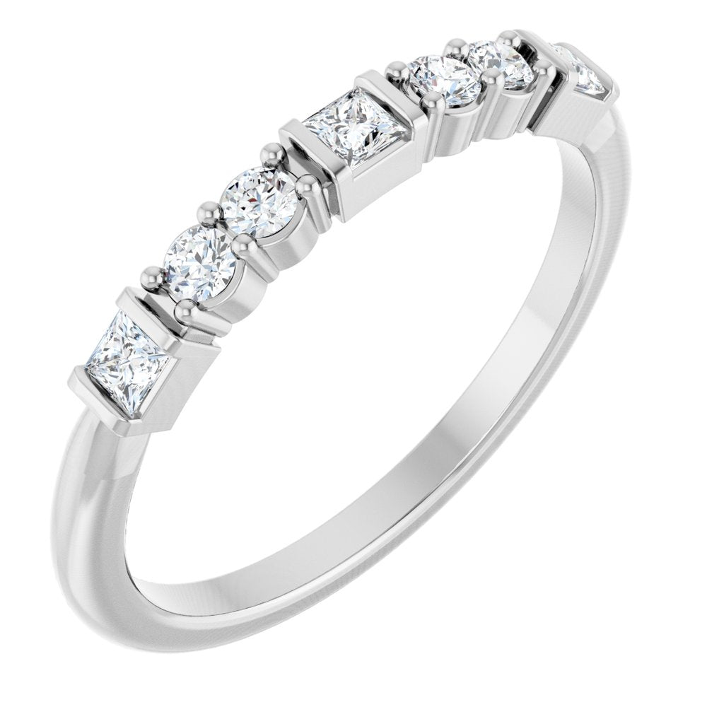 14K White Gold 1/4 CTW Lab-Grown Diamond Stackable Ring