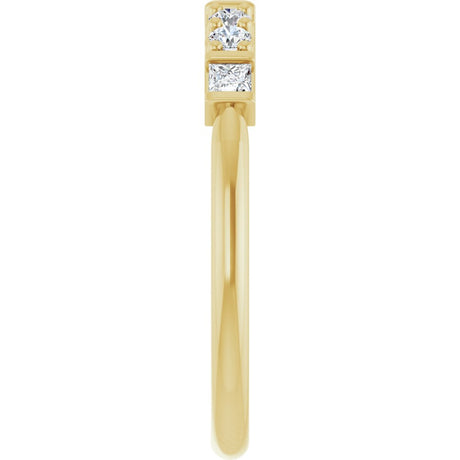 14K Yellow Gold 1/4 CTW Lab-Grown Diamond Stackable Ring