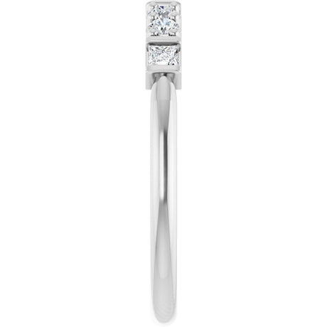 14K White Gold 1/4 CTW Lab-Grown Diamond Stackable Ring